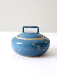 vintage studio pottery bowl with lid