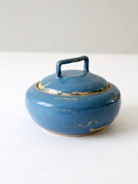 vintage studio pottery bowl with lid