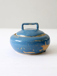 vintage studio pottery bowl with lid