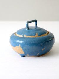 vintage studio pottery bowl with lid