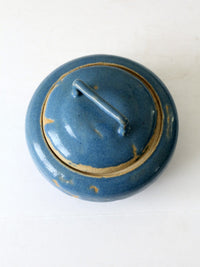 vintage studio pottery bowl with lid