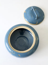 vintage studio pottery bowl with lid