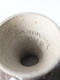 vintage studio pottery pedestal bowl