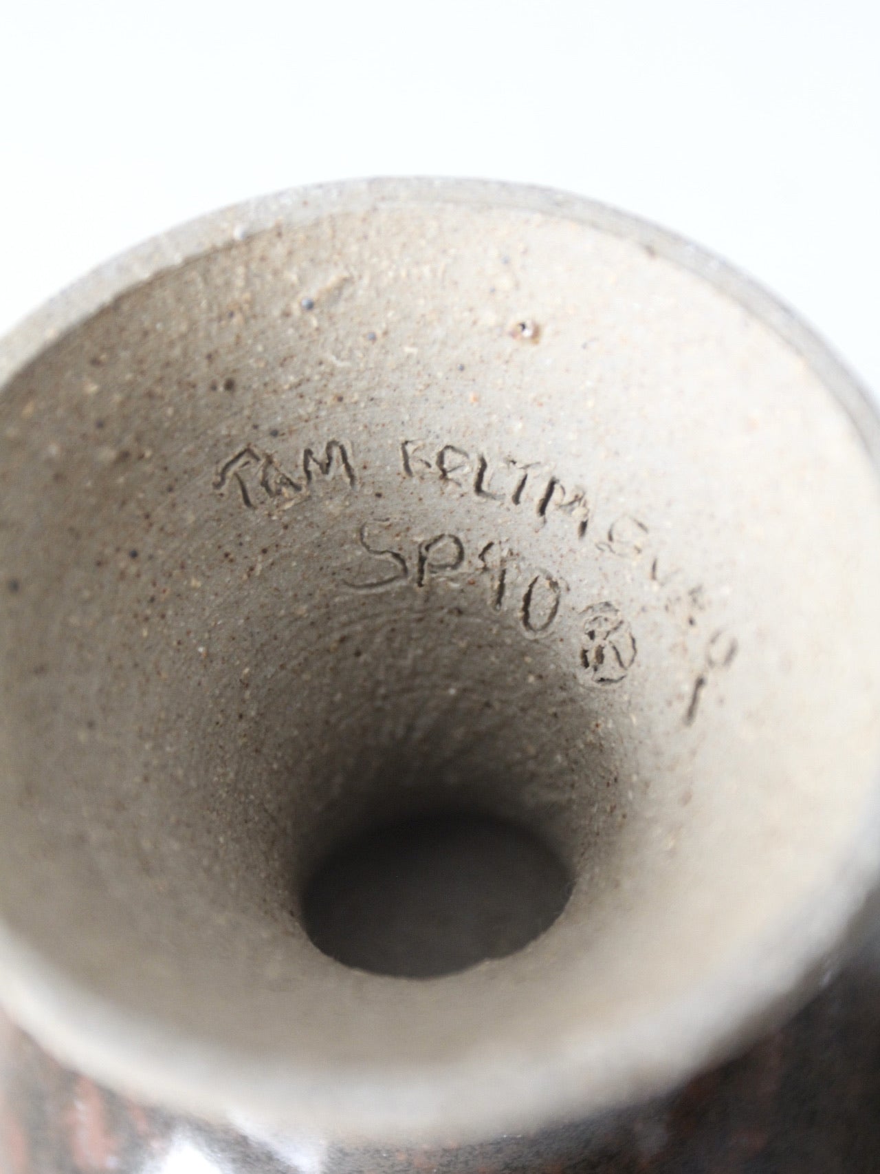 vintage studio pottery pedestal bowl