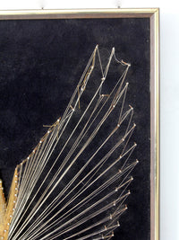 vintage 70s American eagle string art wall hanging