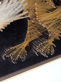 vintage 70s American eagle string art wall hanging