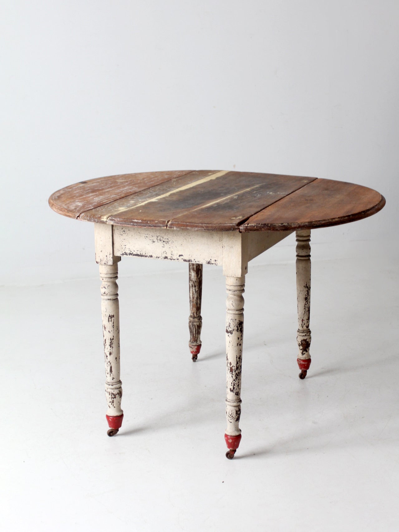 antique painted drop leaf table