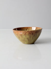 vintage studio pottery wood bowl
