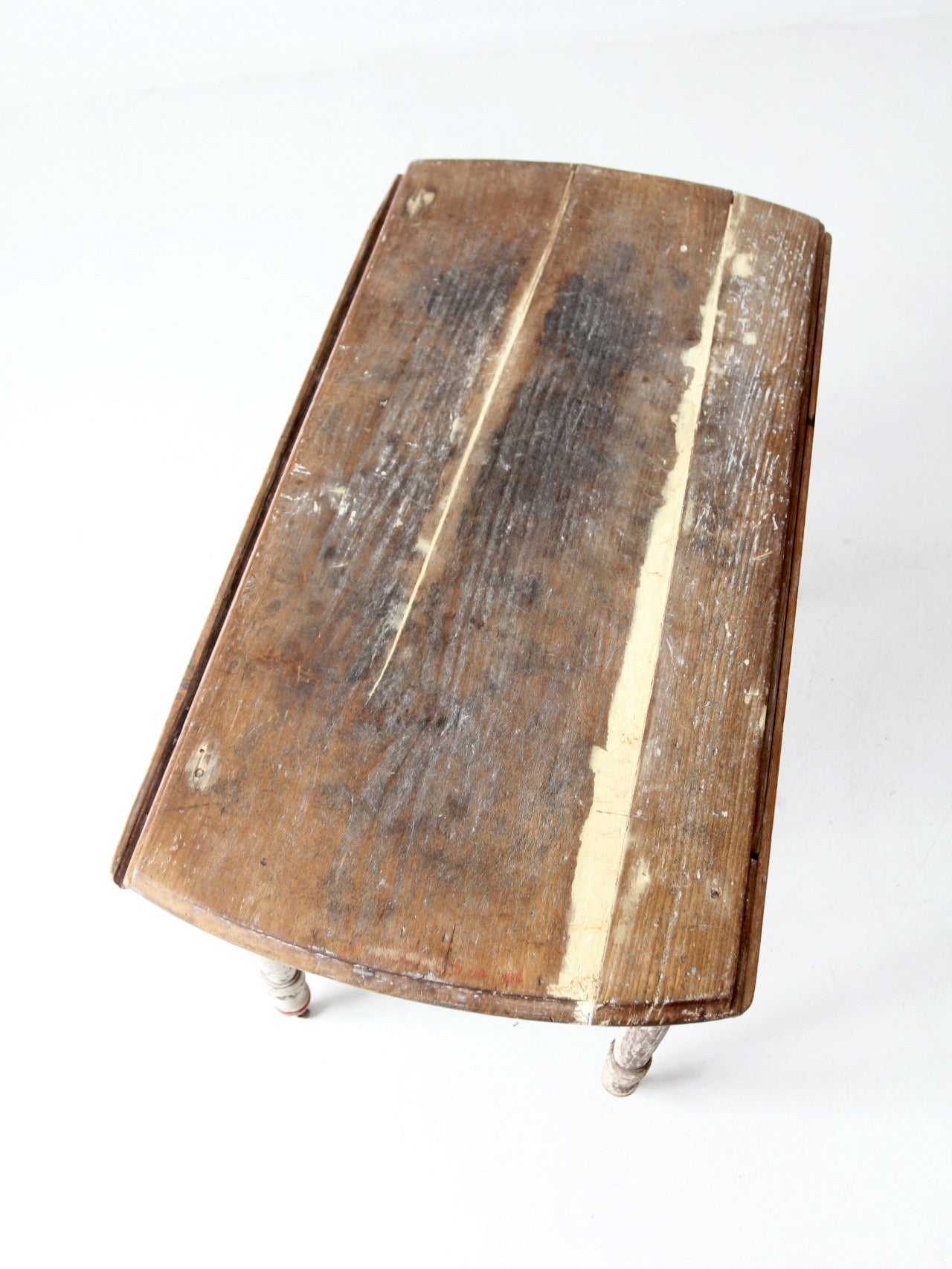 antique painted drop leaf table