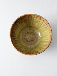 vintage studio pottery wood bowl