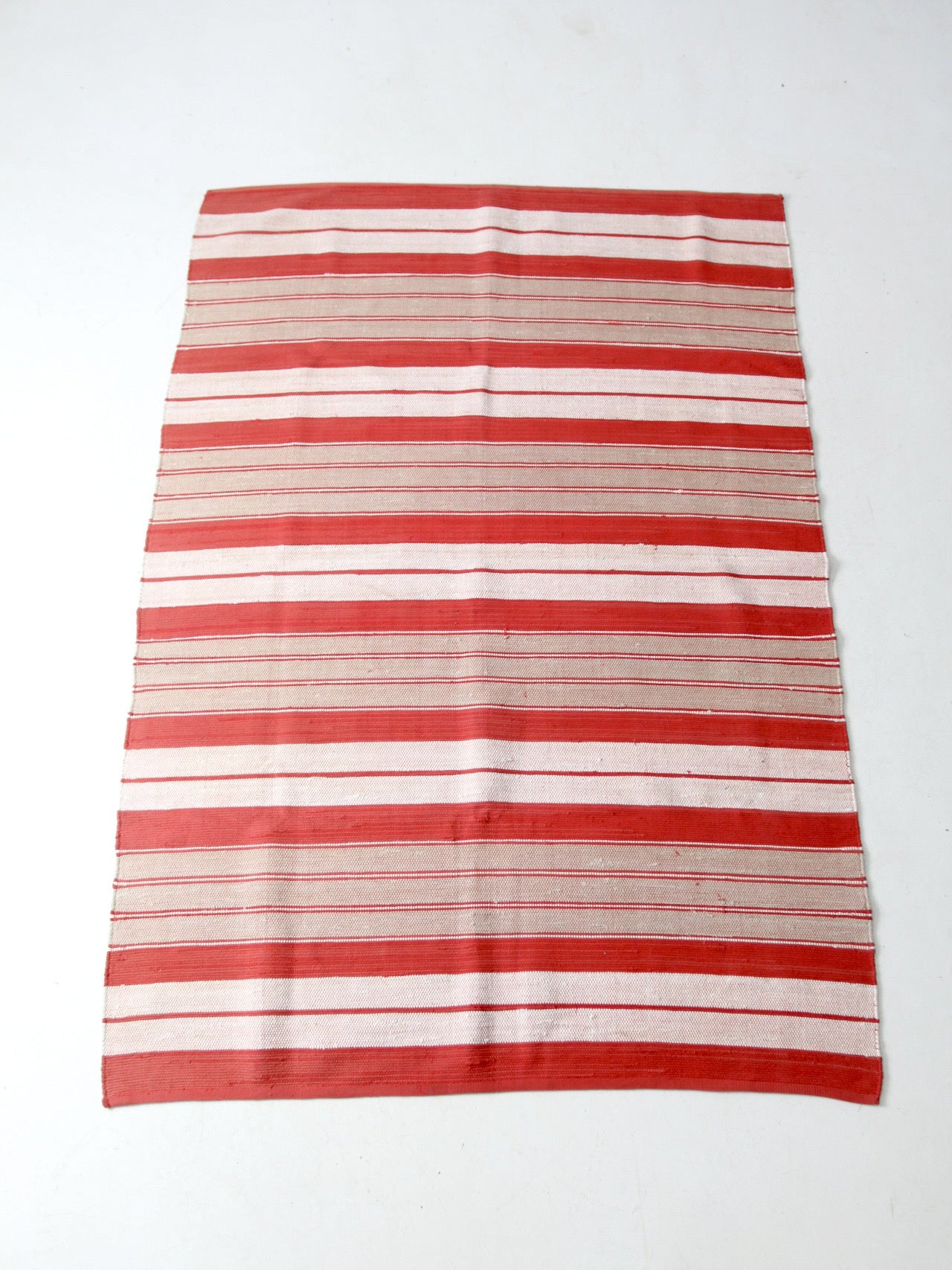 vintage striped woven area rug