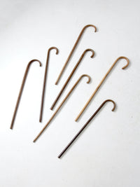 set of seven vintage wood canes