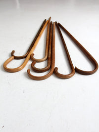 set of seven vintage wood canes