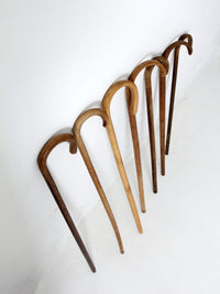 set of seven vintage wood canes