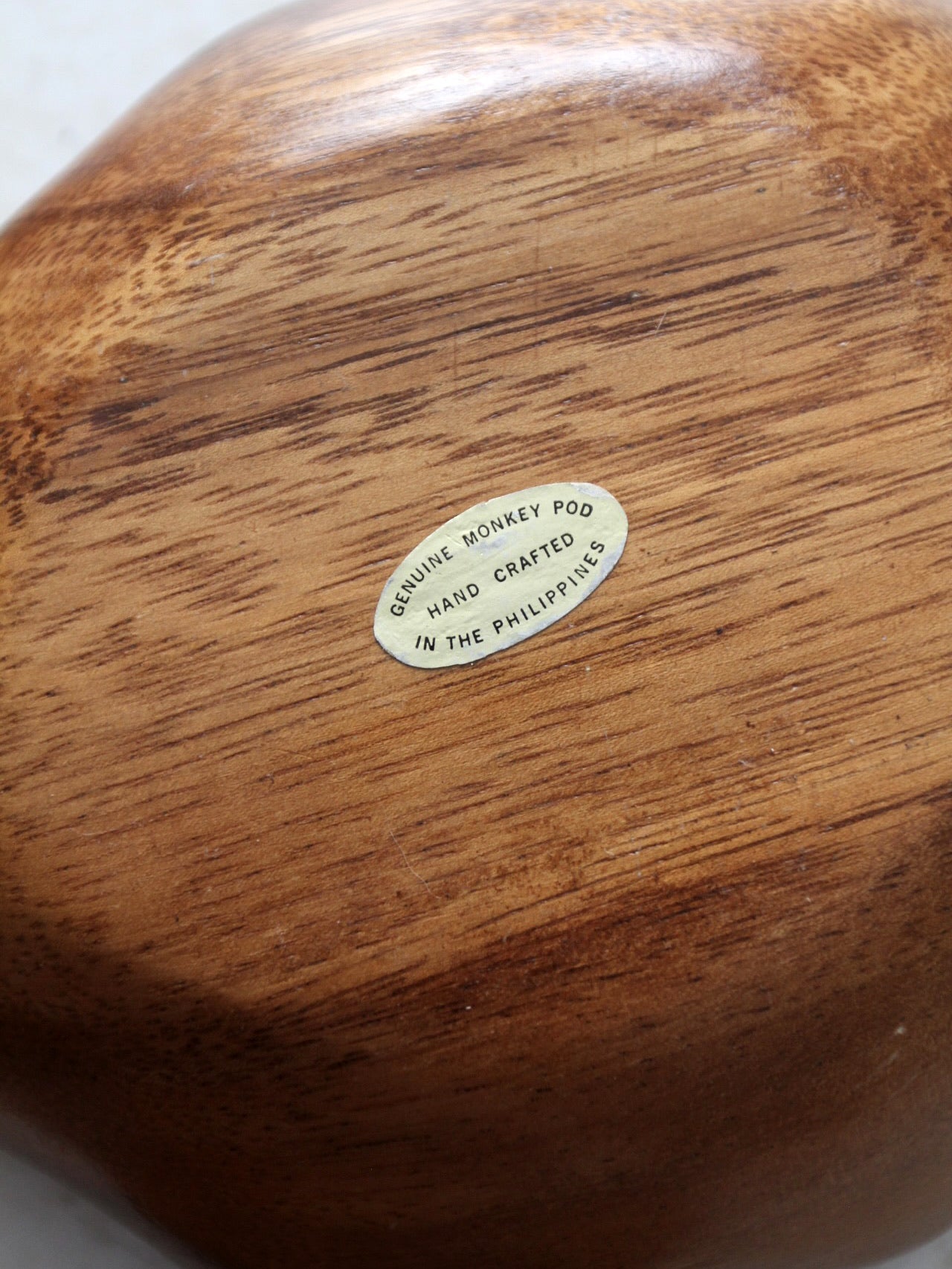 mid century monkey pod wood bowl set of 4