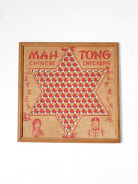 vintage Mah Tong Chinese checkers game board