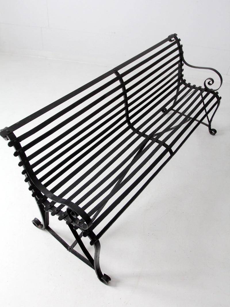vintage wrought iron bench