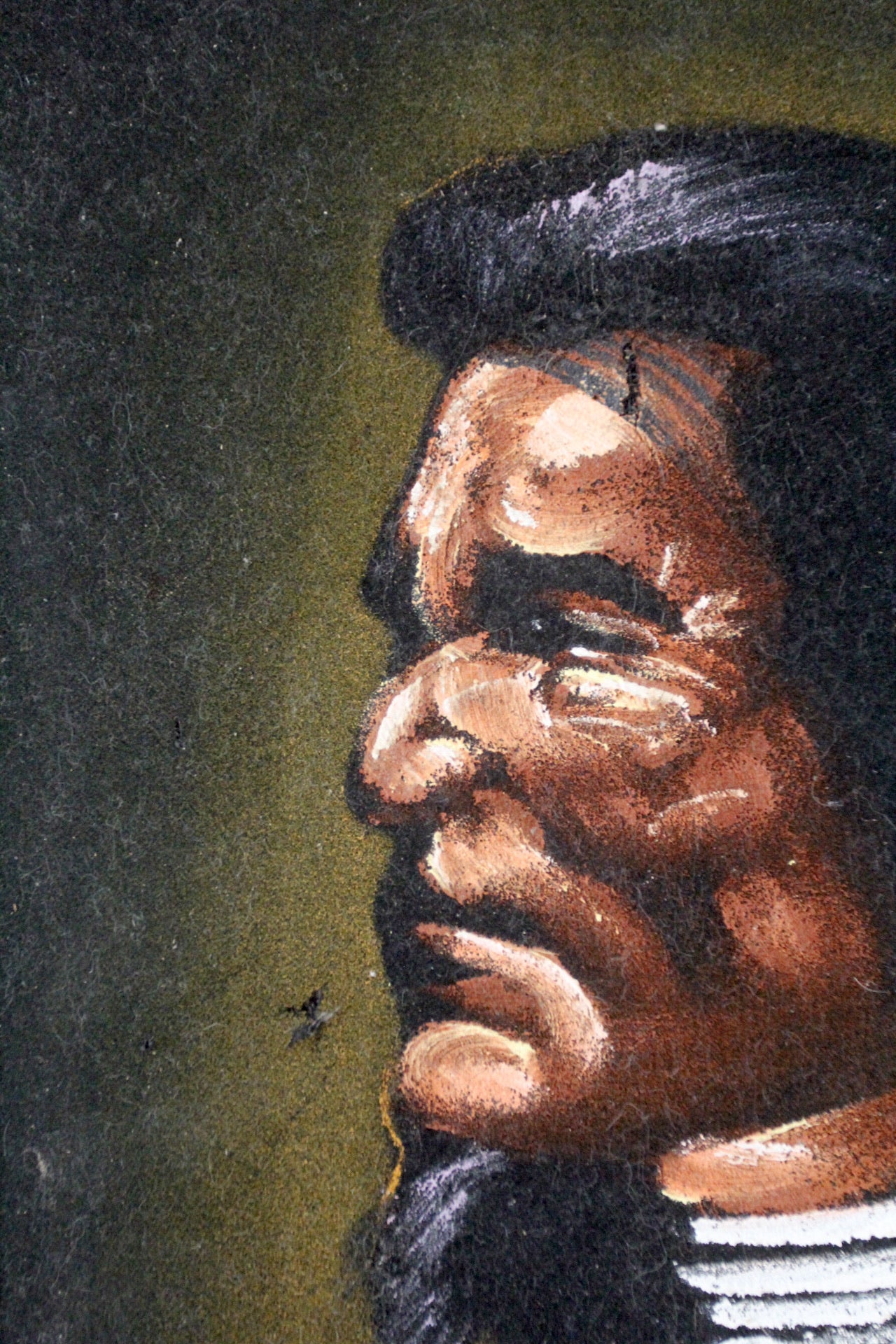 vintage Native American chief velvet painting