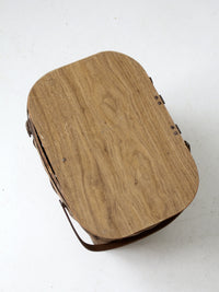 vintage splint weave picnic basket