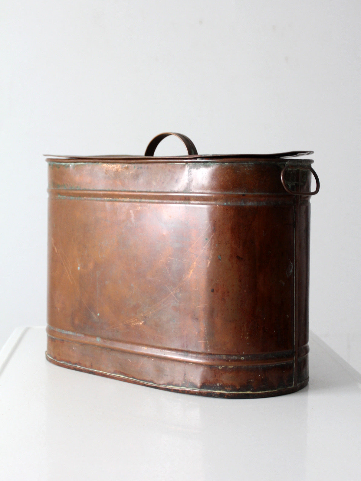 antique copper boiler