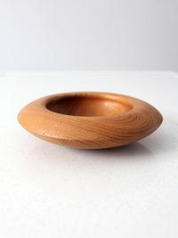 vintage hollow form wood bowl