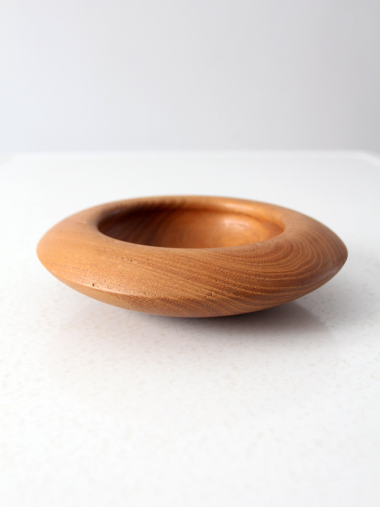 vintage hollow form wood bowl