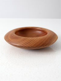 vintage hollow form wood bowl