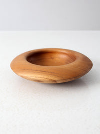 vintage hollow form wood bowl