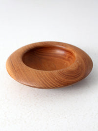 vintage hollow form wood bowl