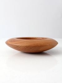 vintage hollow form wood bowl
