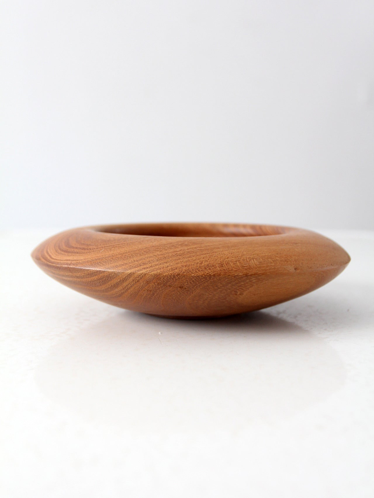 vintage hollow form wood bowl