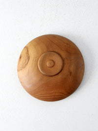 vintage hollow form wood bowl