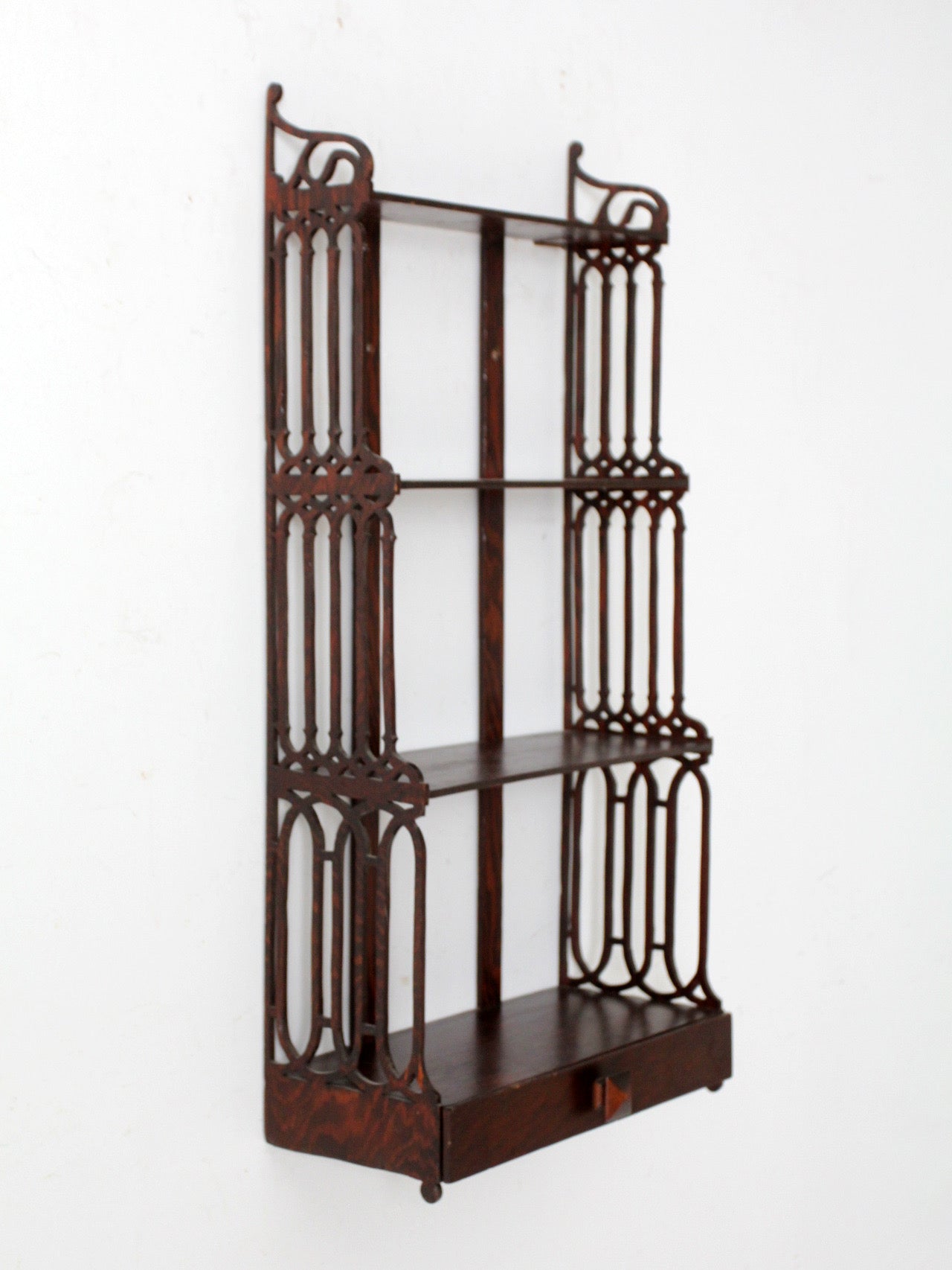 antique Victorian era wall shelf