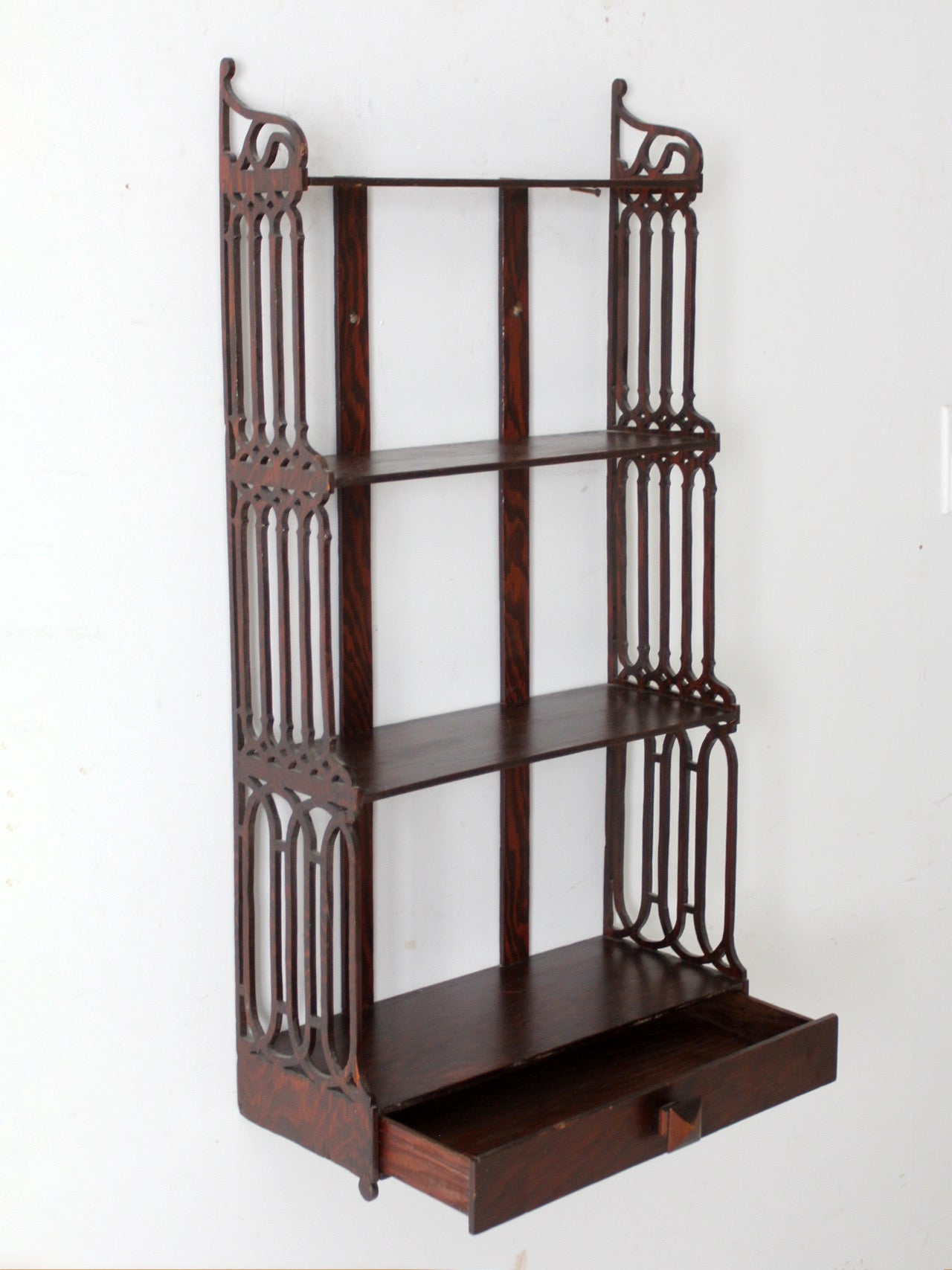 antique Victorian era wall shelf