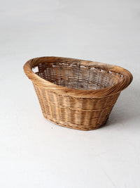 vintage wicker laundry basket