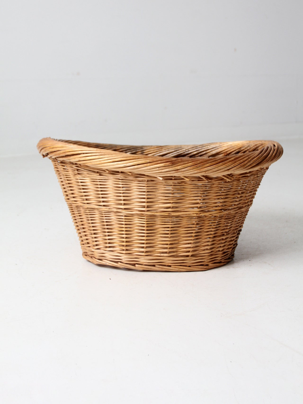 vintage wicker laundry basket