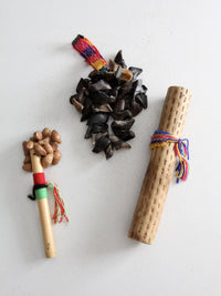 vintage Andean folk musical instruments collection