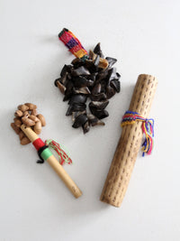 vintage Andean folk musical instruments collection