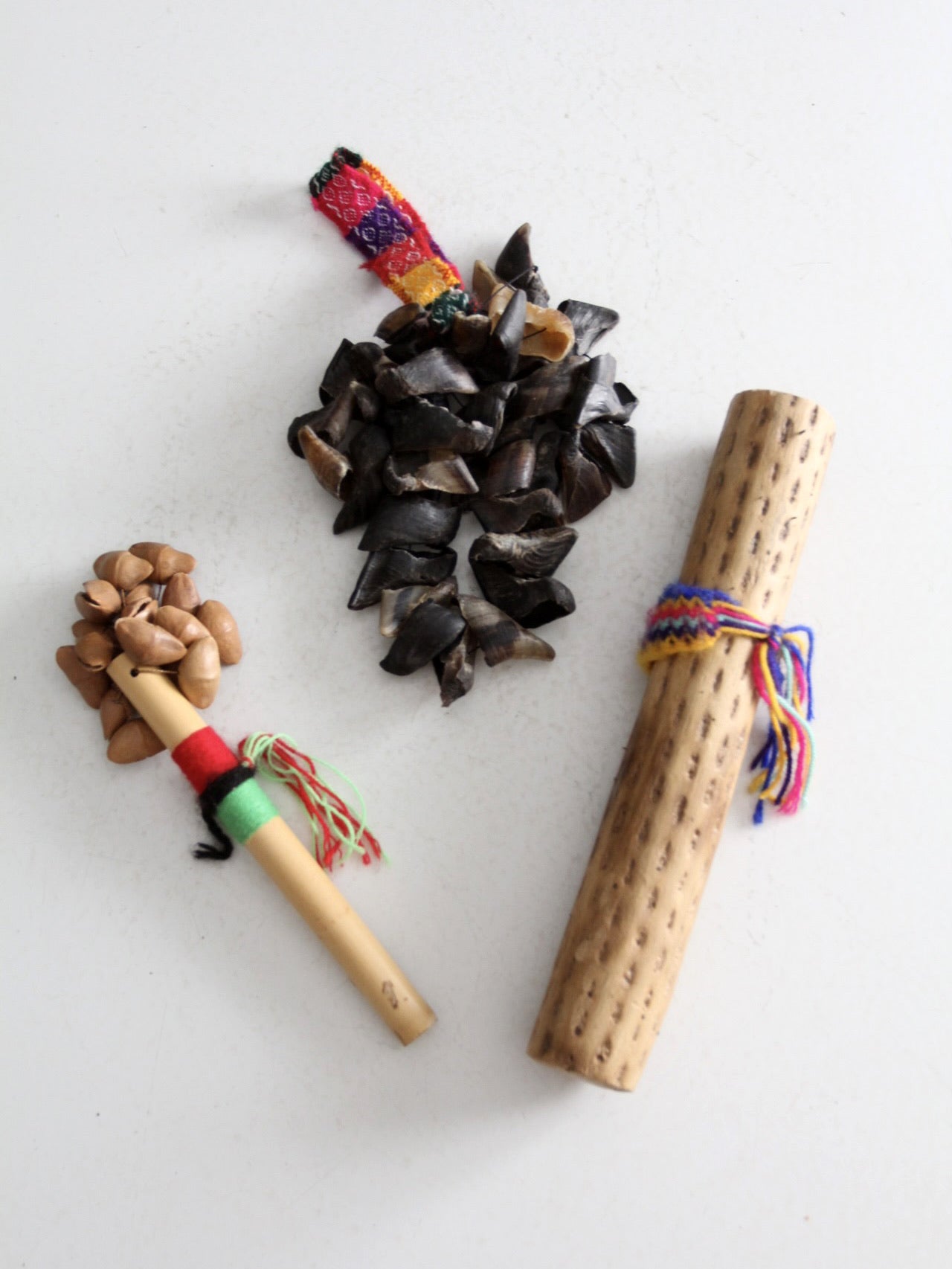 vintage Andean folk musical instruments collection