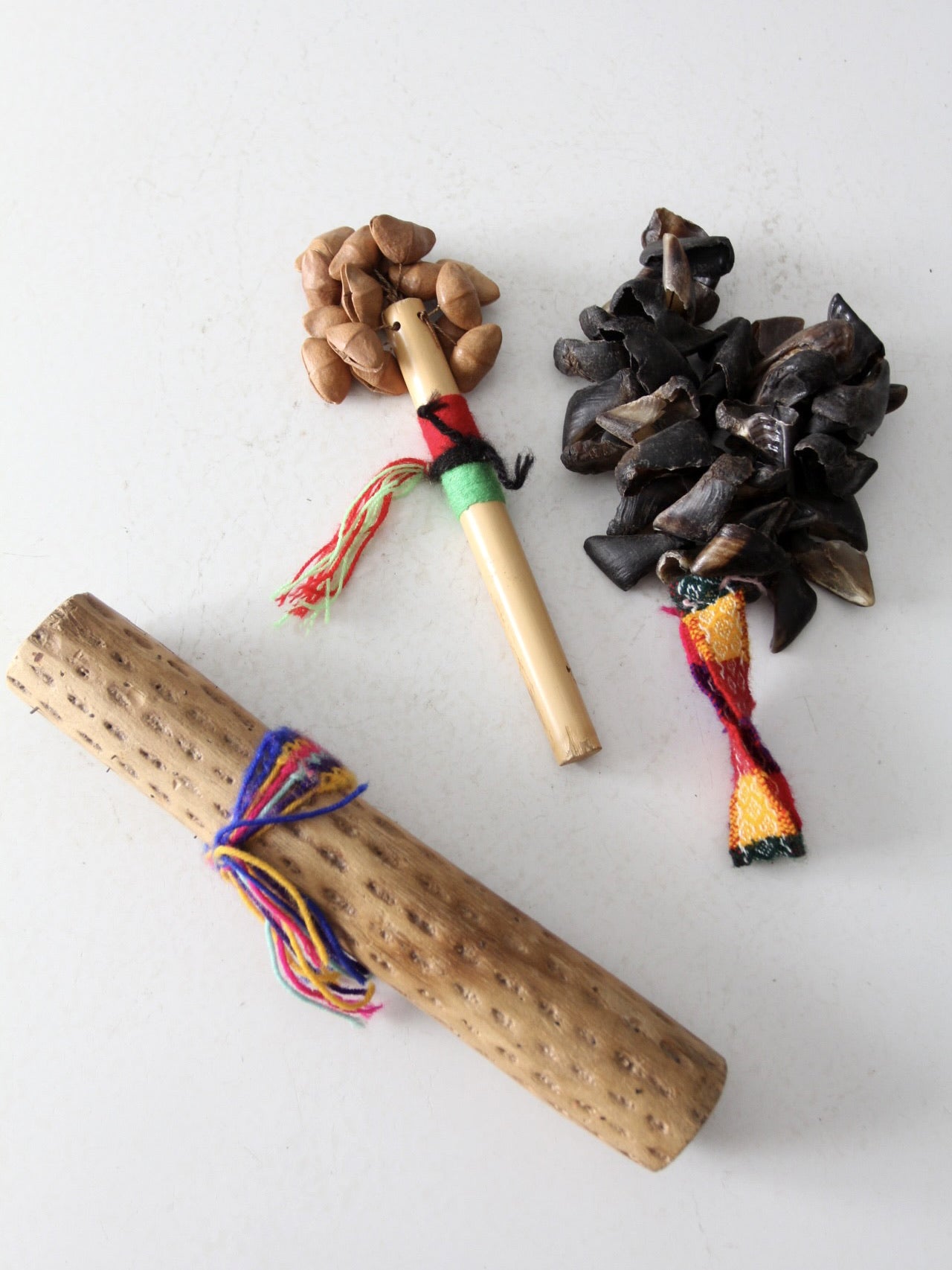 vintage Andean folk musical instruments collection