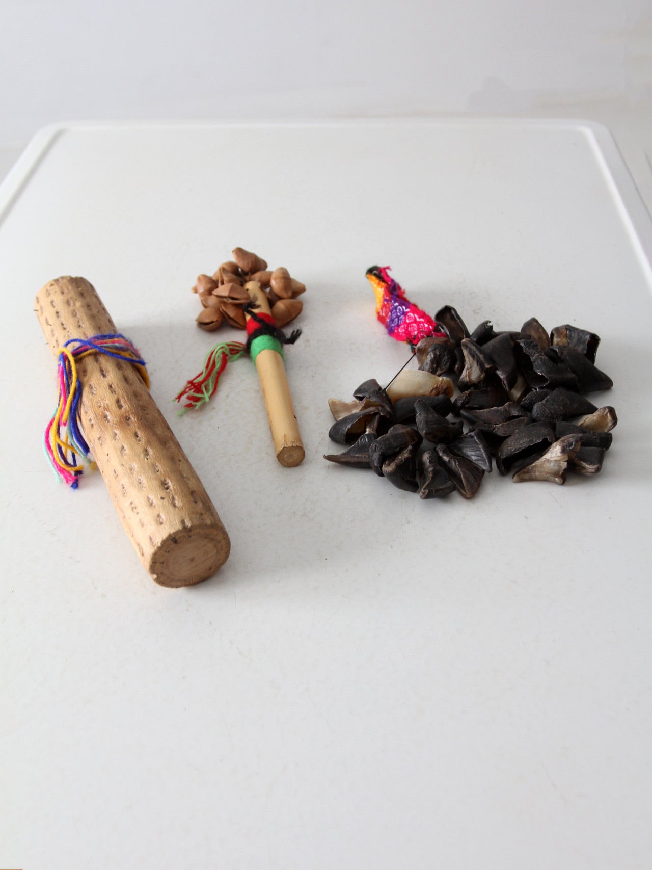 vintage Andean folk musical instruments collection