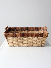 vintage storage basket with handles