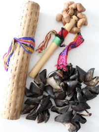 vintage Andean folk musical instruments collection