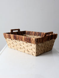 vintage storage basket with handles