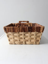vintage storage basket with handles