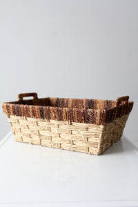 vintage storage basket with handles
