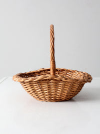 vintage wicker basket with handle