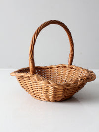 vintage wicker basket with handle