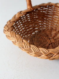 vintage wicker basket with handle