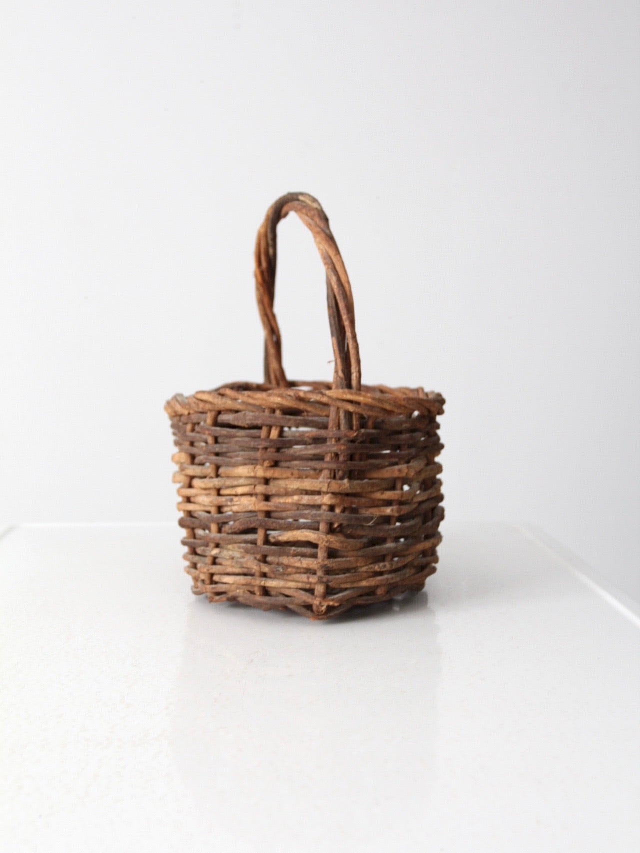 vintage rustic twig basket
